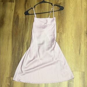 Elegant Pink Spaghetti Slip Dress